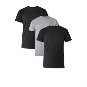 NWT Men hanes black and gray 3-pack shirts size small Short Sleeve Crew neck